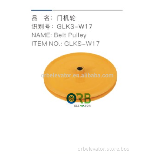 Elevator door operator belt pulley
